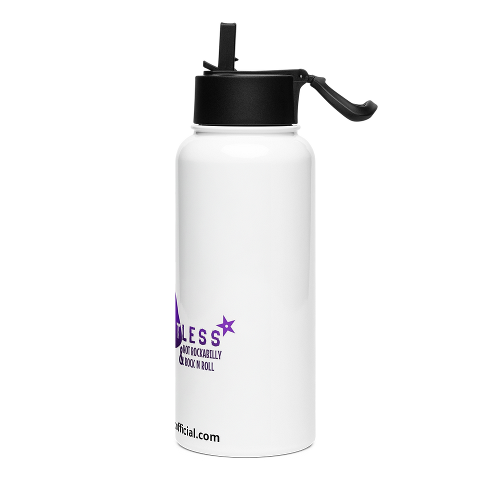 Thumbnail: Stainless steel water bottle with a straw lid