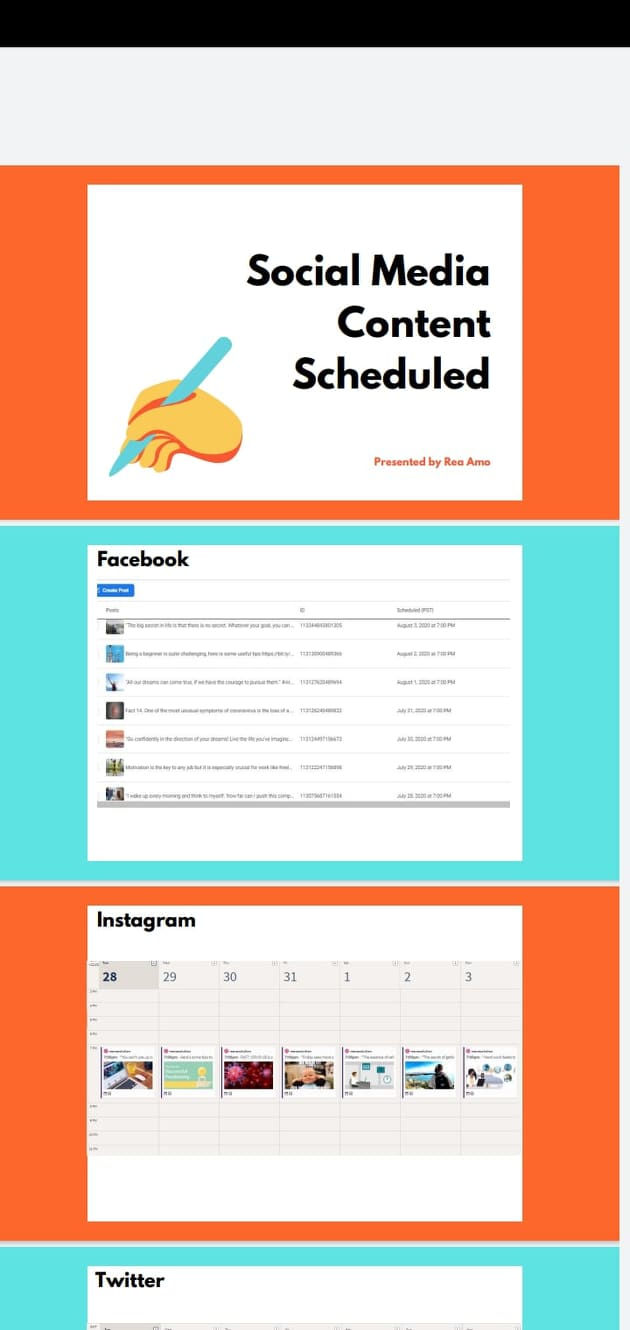 Social Media Content Schedule