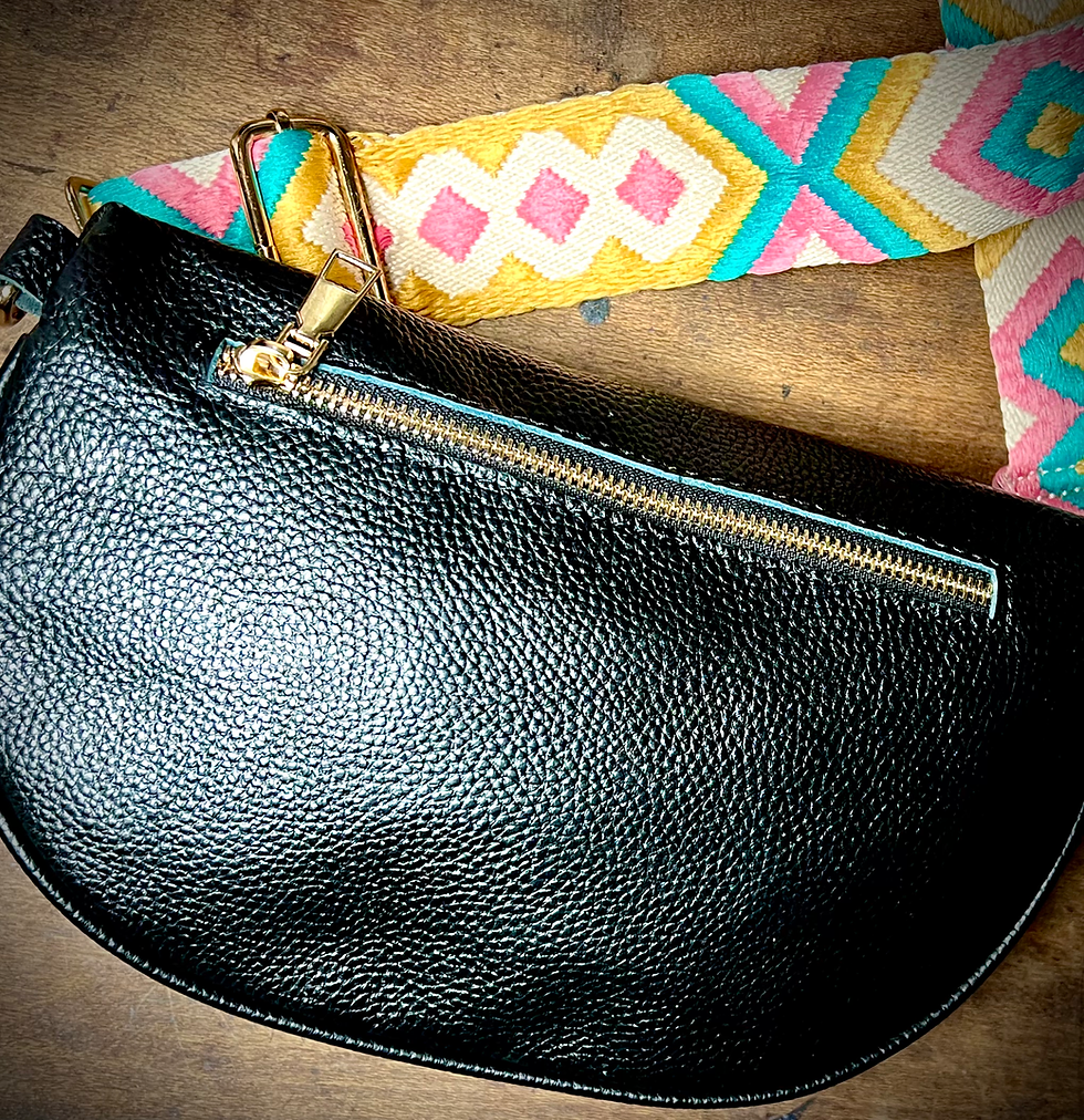 Miniature : Sac banane cuir « Amazonite kustom »
