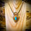 Miniature : Collier artisanal en cuir et Labradorite bleue 