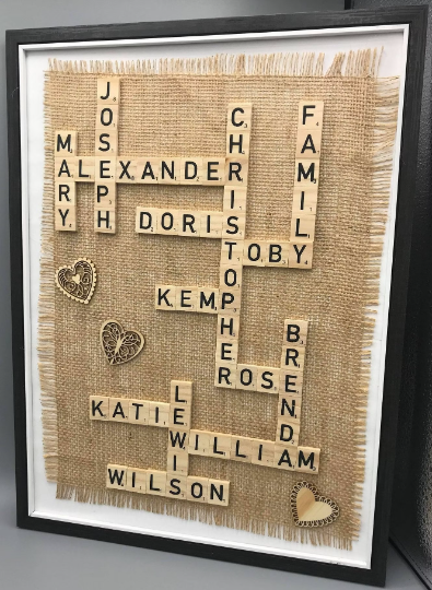 Thumbnail: PERSONALISED SCRABBLE FRAME