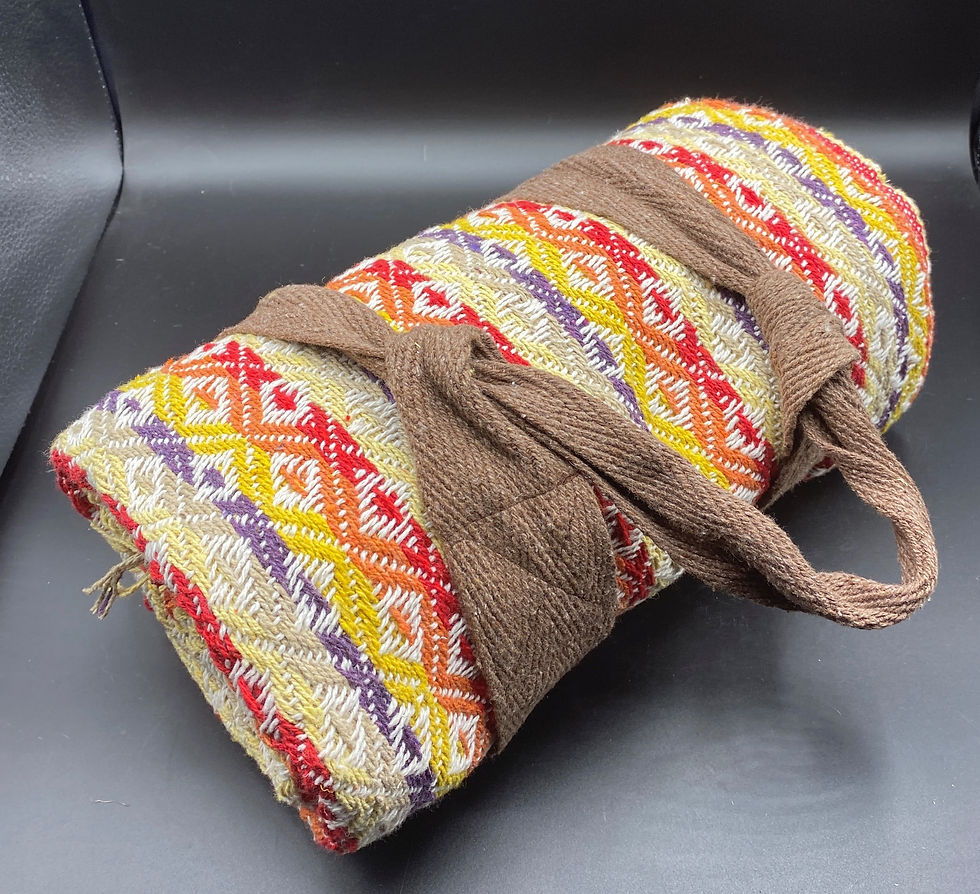 Thumbnail: Handwoven Picnic Blanket with Carry Strap