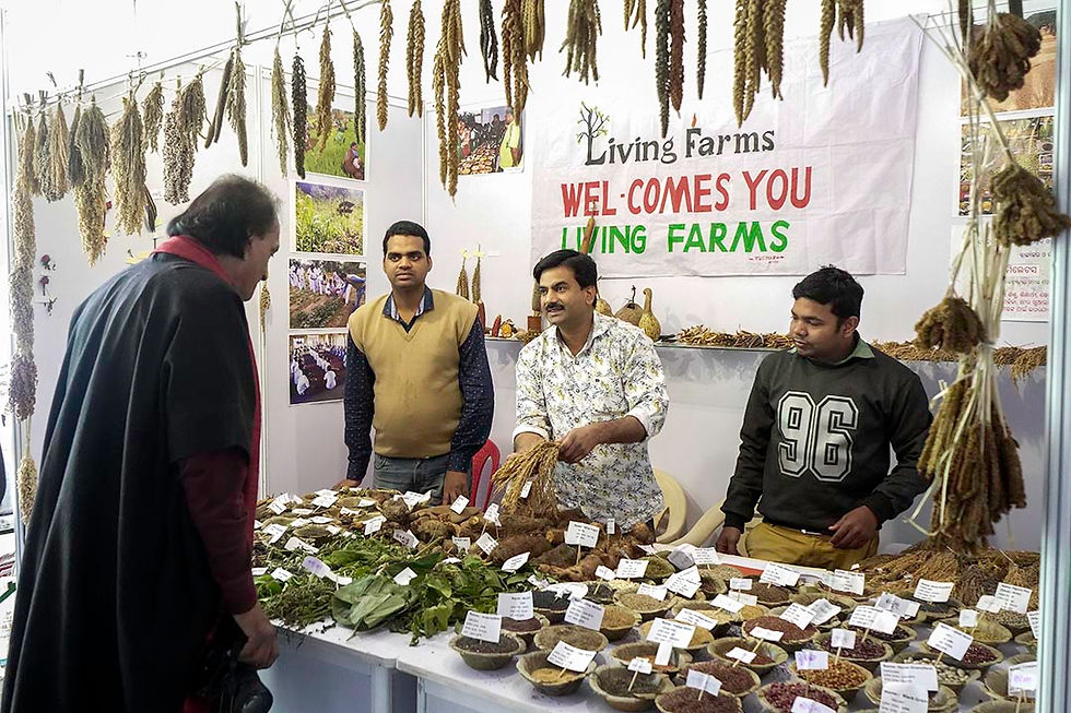 Photographer Raghu Rai visits Living Farms' stall