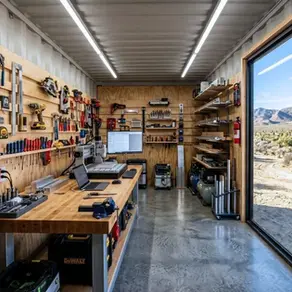 How to Turn a Shipping Container Into the Dream DIY Workshop