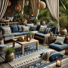 How to Style a Bohemian Navy Blue Lounge: Create a Cozy, Chic Escape