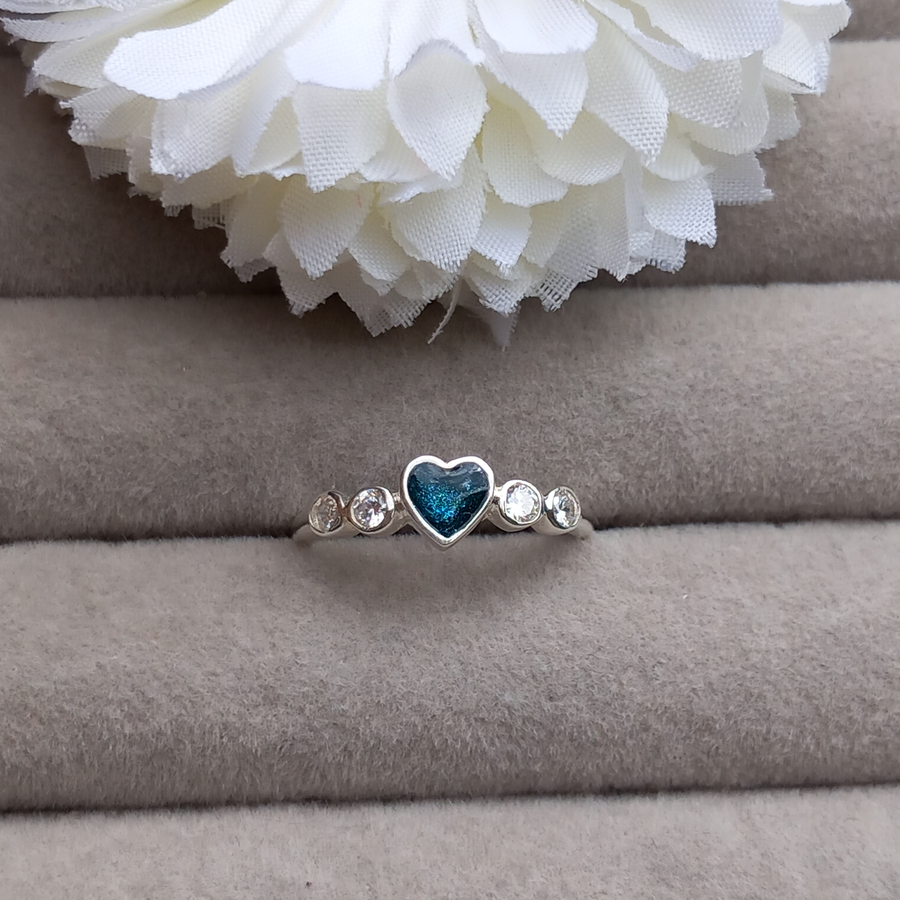 cubic zirconia heart ring 