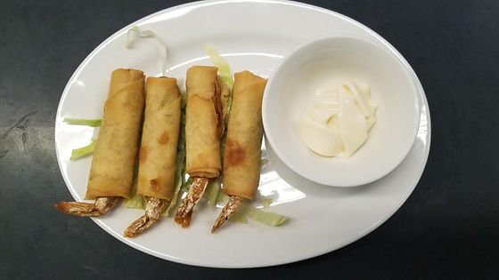 8) Deep Fried Shrimps Spring Rolls (Chả Giò Tôm) - 4 Rolls