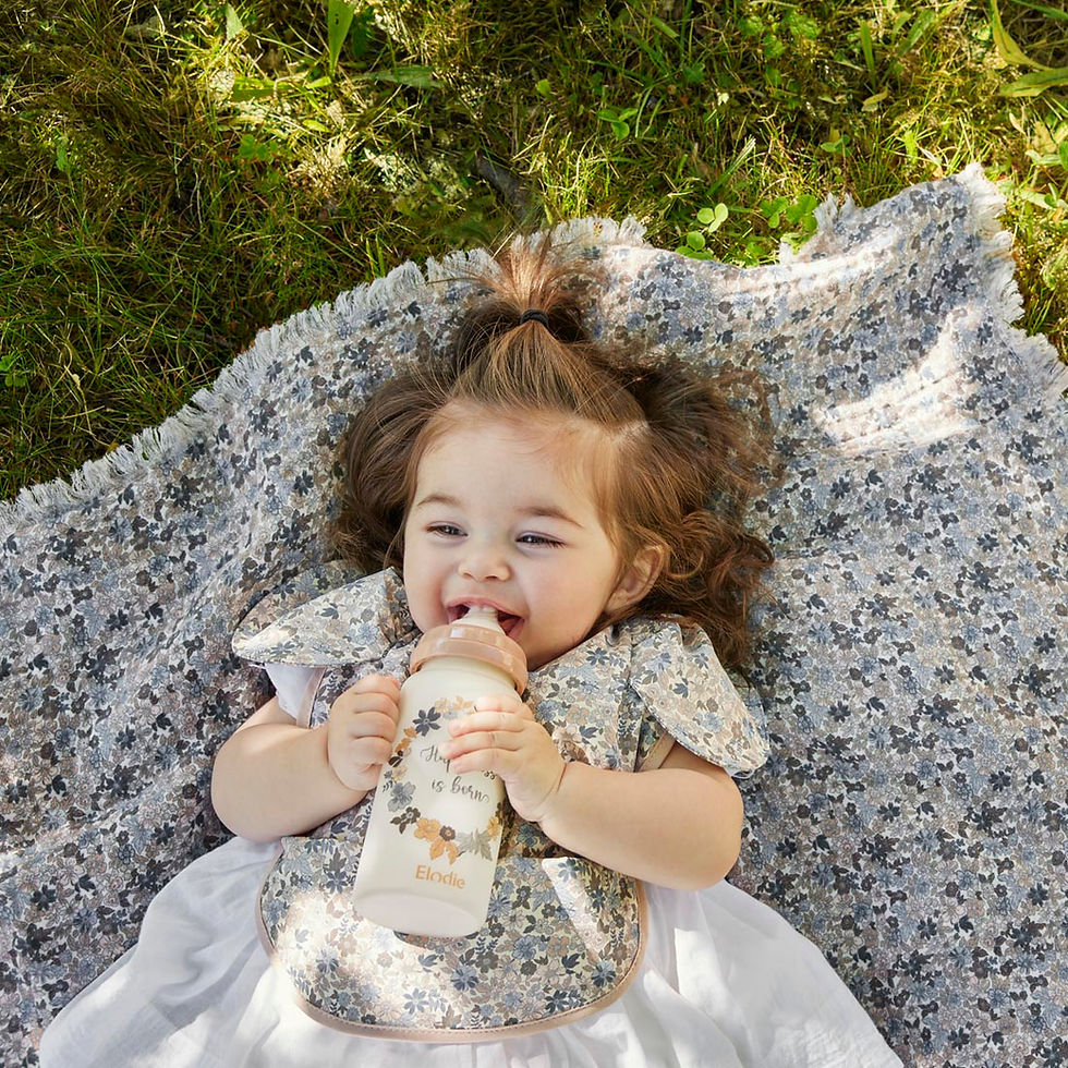 Thumbnail: ELODIE-Baby Bib - Blue Garden