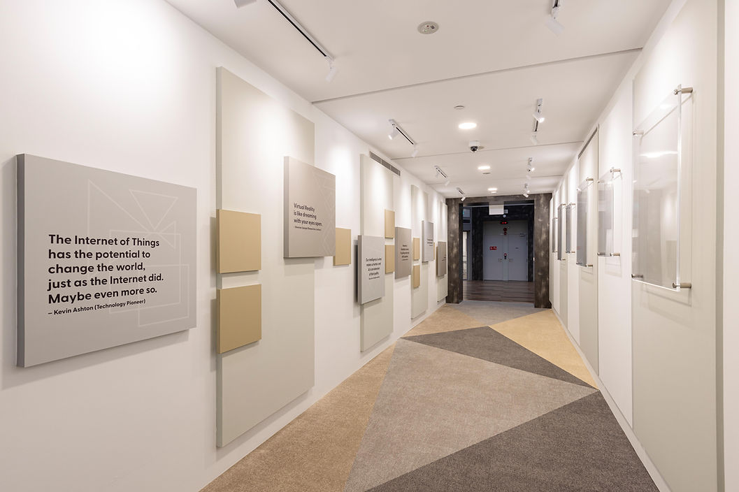 Corridor view in the Temasek Poly interior.