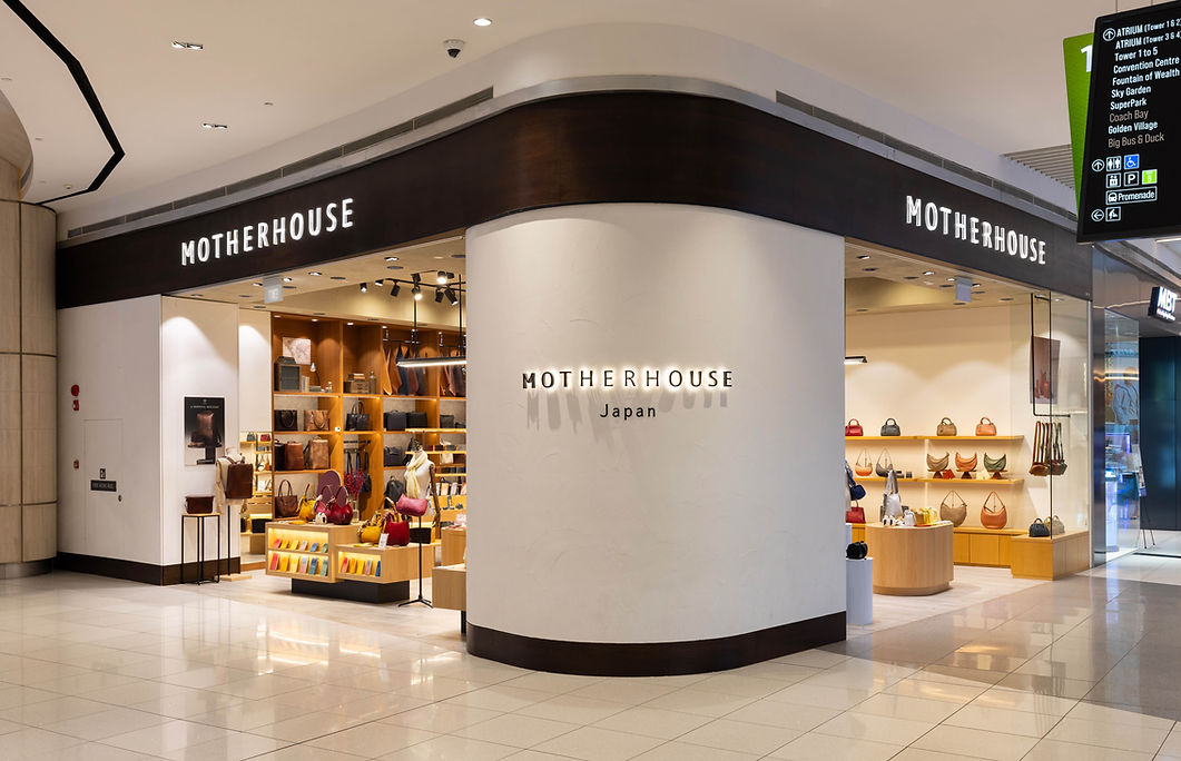 Storefront view of the Mother House retail interior in Singapore.