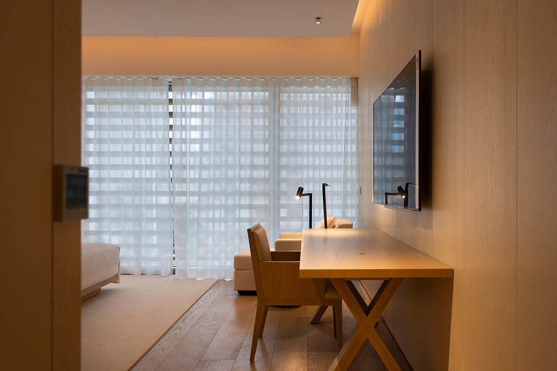 The Singapore EDITION, Singapore writing desk in hospitality suite.
