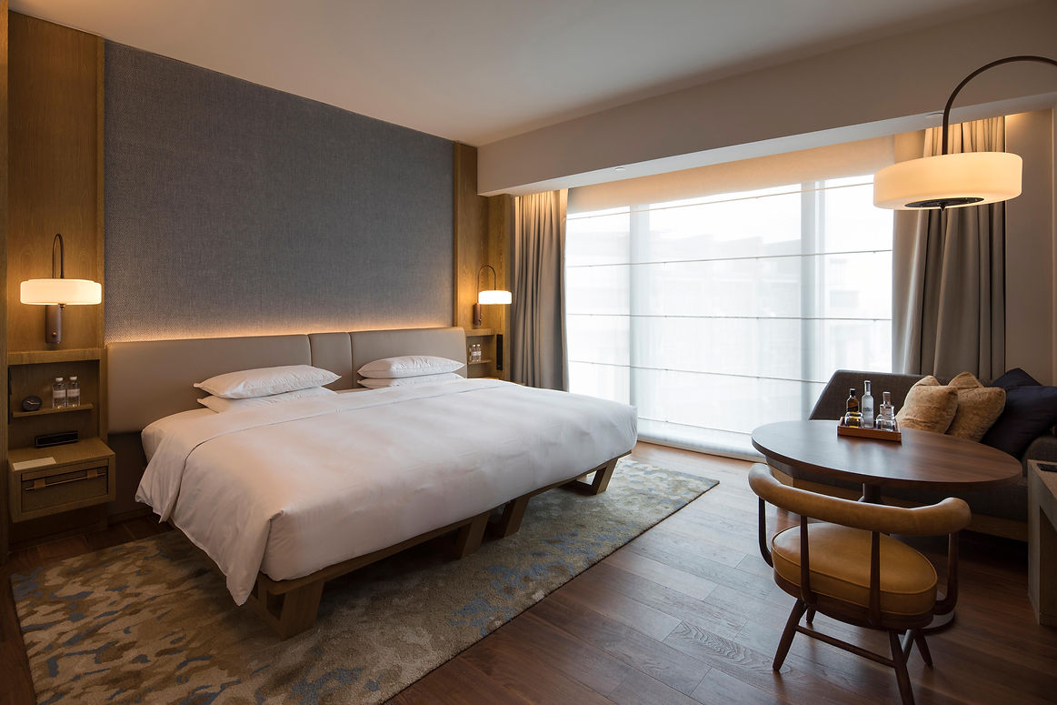 Guest room view at Andaz Singapore.