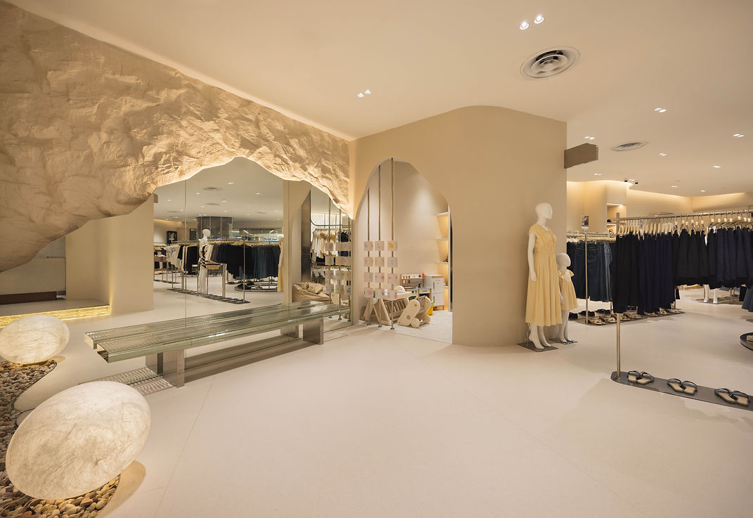 Main retail floor view of the Lovet interior in Singapore.