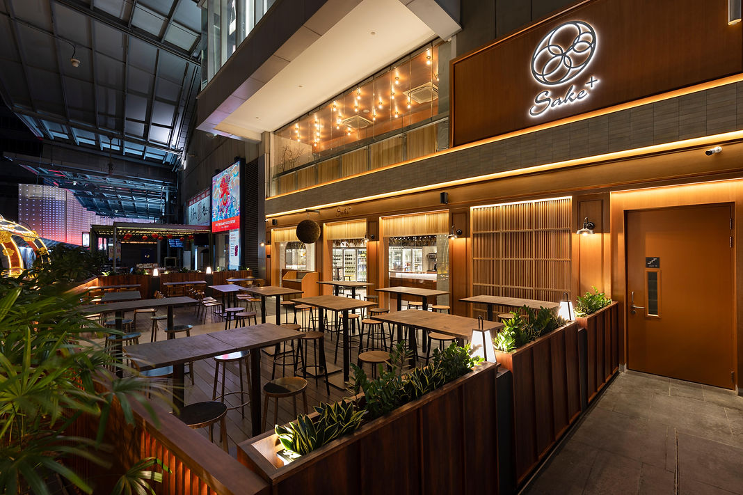Storefront view of the Sake+ interior.