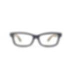 lesena korekcijska očala iz lesa ebony in oreha, sprednji pogled