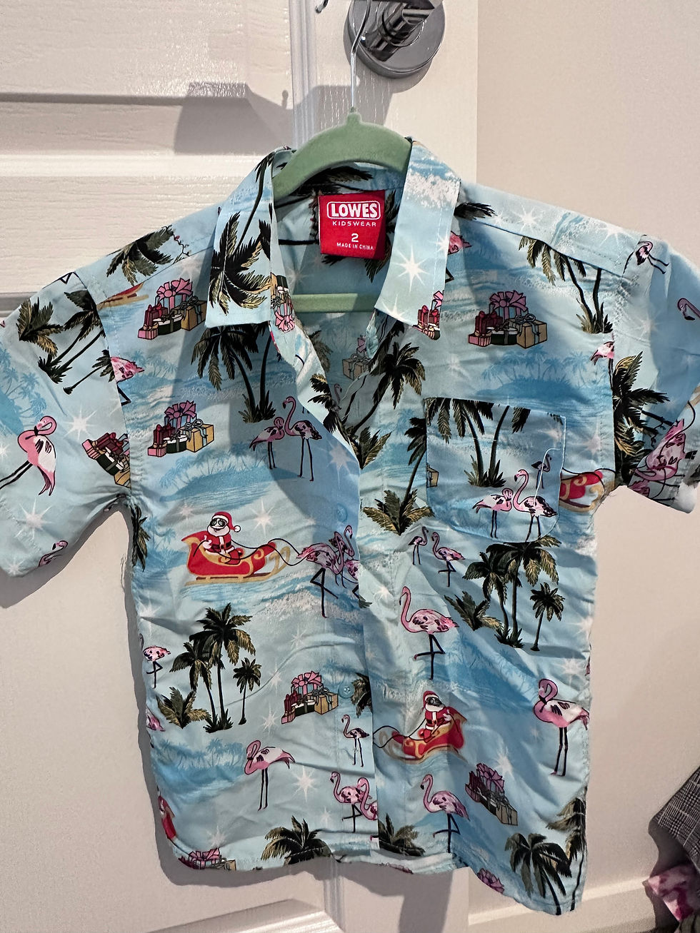 Christmas Button Up Shirt - Size 2