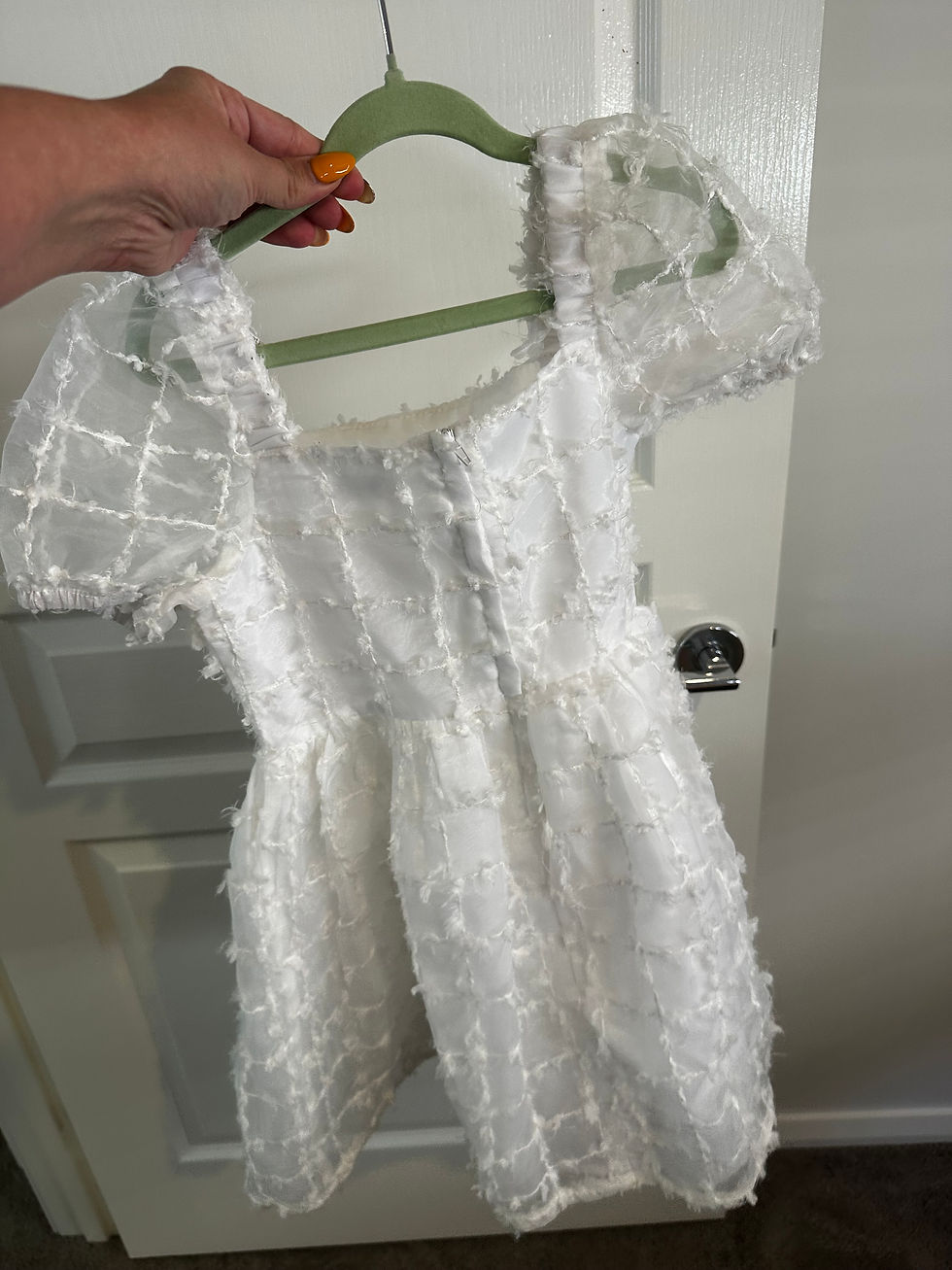 Thumbnail: Origami White Dress - Size 4