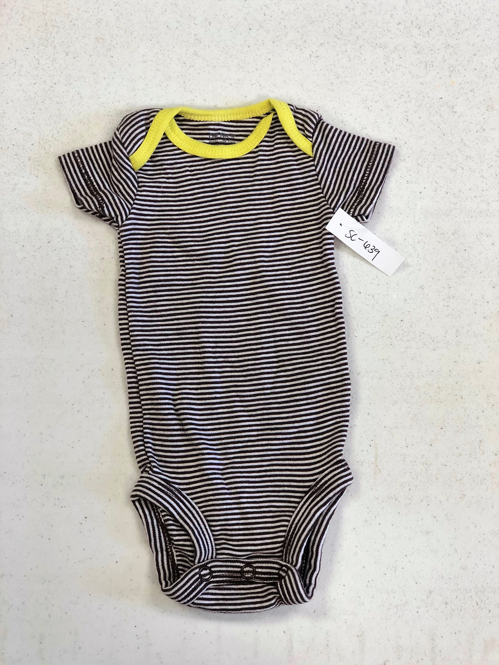 Short Sleeve Striped Onesie