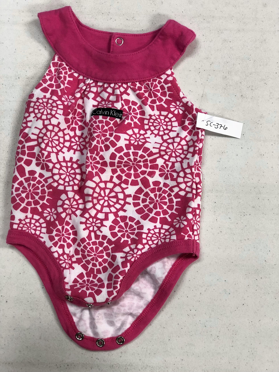 Pink/White Sleeveless Onesie