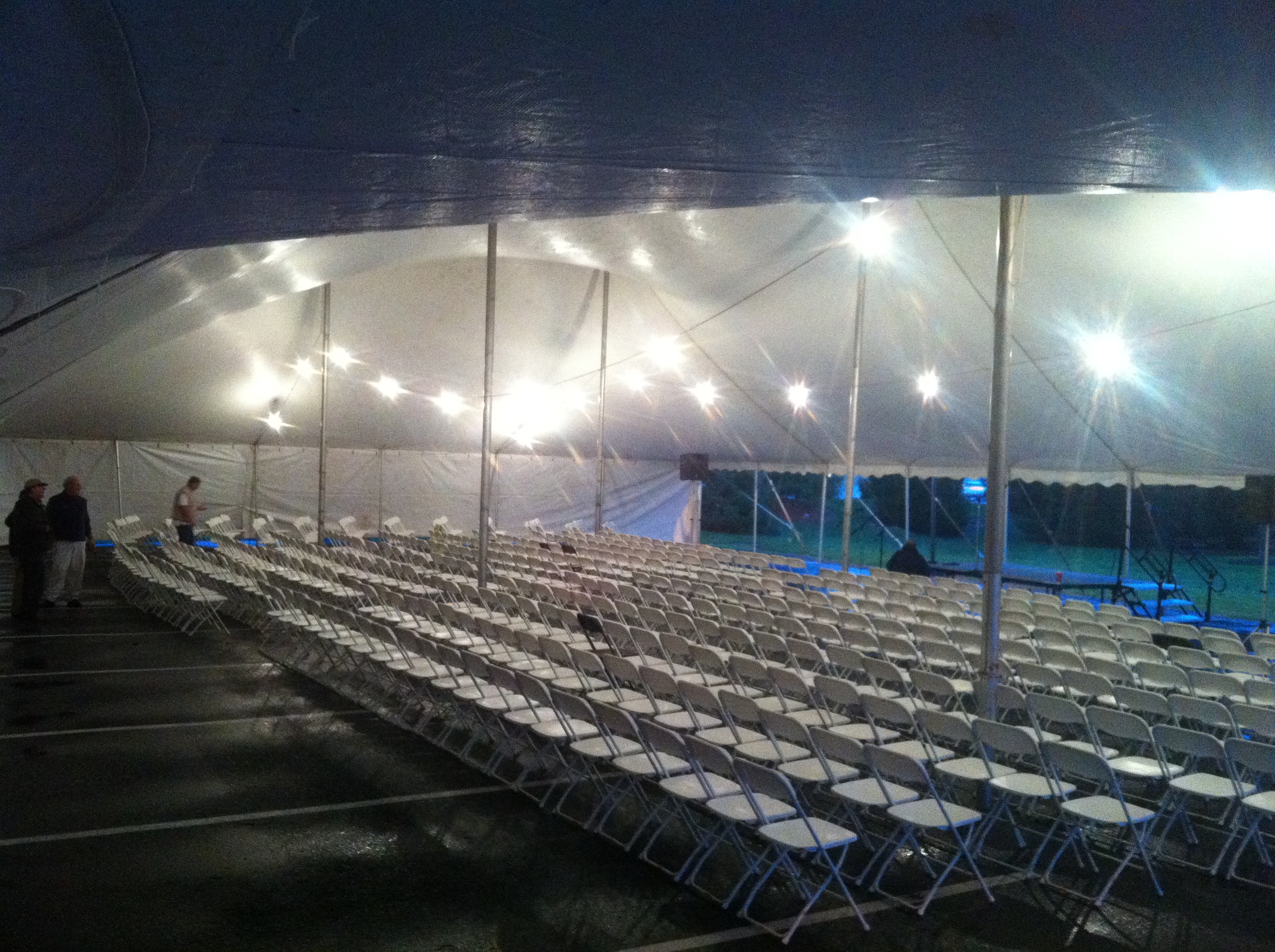 Chair setup for fundraiser