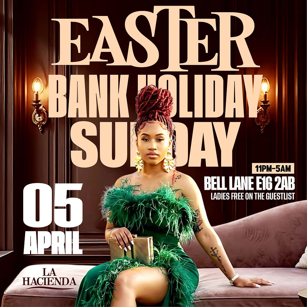 EASTER BANK HOLIDAY SUNDAY (5TH APRIL)