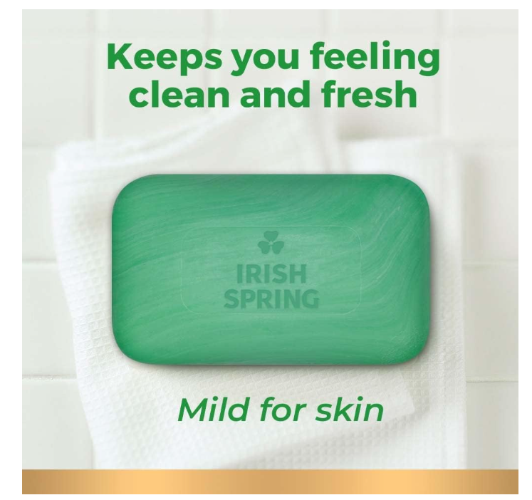 Miniatura: Irish Spring Aloe Mist Mydło Dezodorujące z Olejem Lnianym 3,7oz – Zestaw 3 Szt.