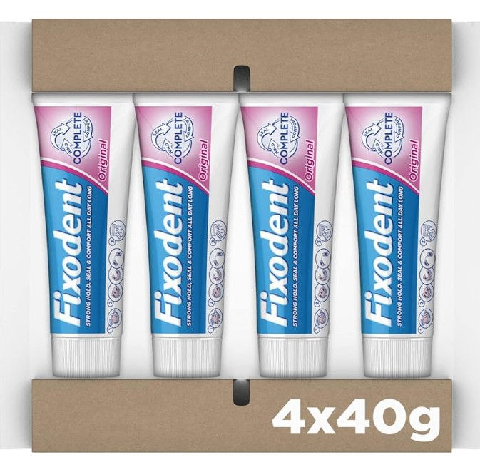 Miniatura: Fixodent Complete Krem do Protez Zębowych Zestaw Oszczędnościowy 4x40g