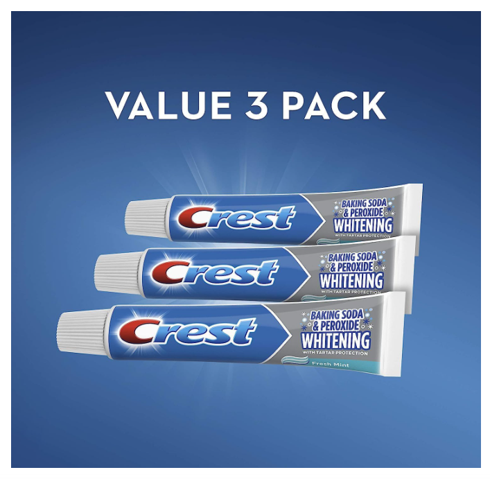 Miniatura: Crest Baking Soda & Peroxide Whitening Toothpaste Fresh Mint 161 g – 3 szt.