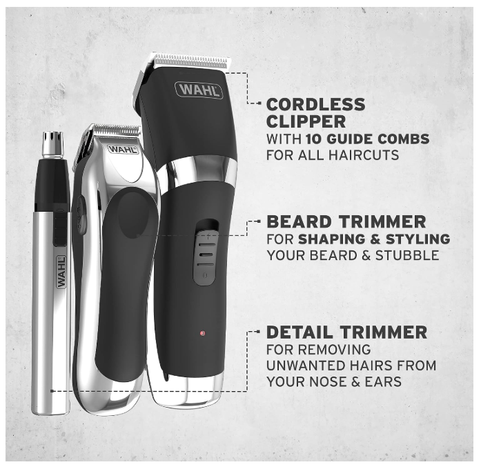 Miniatura: Wahl Wireless Hair Trimmer & Trimmer Gift Set, Cordless Care Kit