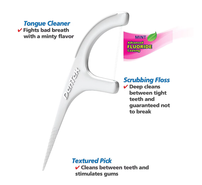Miniatura: DenTek Advanced Clean Triple Clean Floss Picks 150 szt.