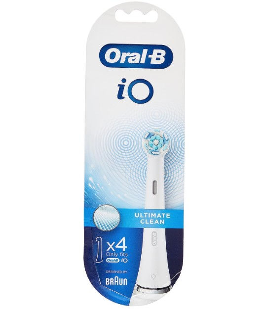 Miniatura: Oral-B iO Ultimate Clean Końcówki do Szczoteczki, Białe, 4 szt.