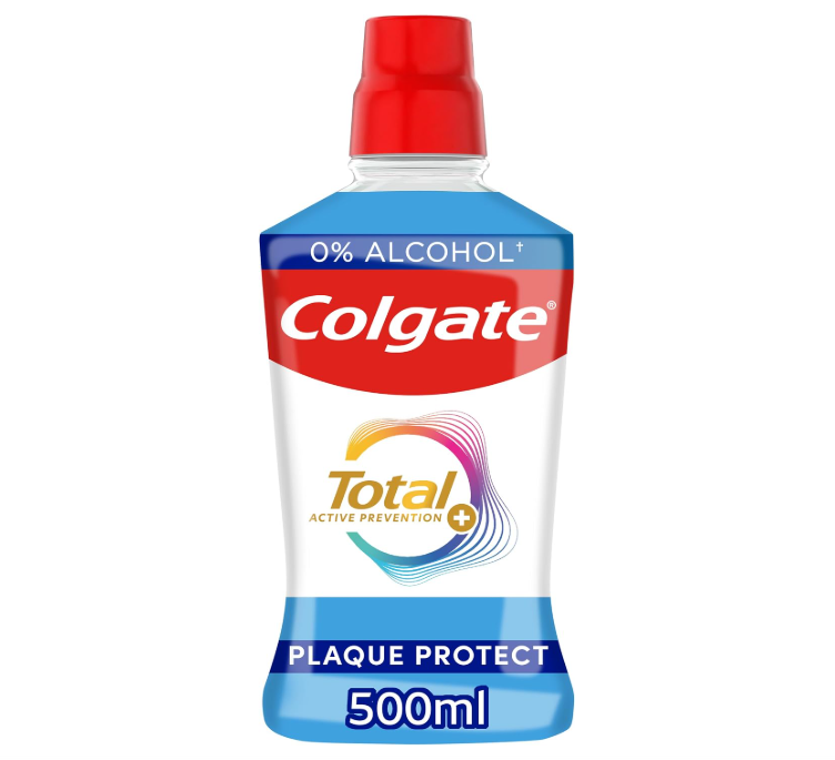 Colgate Total Active Prevention Plaque Protect Mouthwash 0% Alcohol 500ml