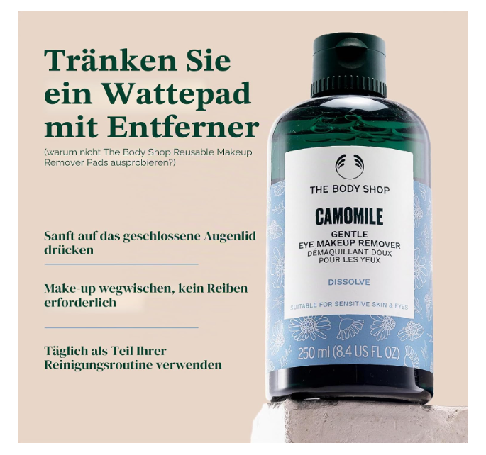 Miniatura: The Body Shop Delikatny Płyn do Demakijażu Oczu z Rumiankiem 250ml