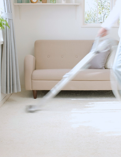 Man Vacuuming