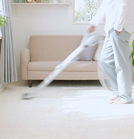 Vacuuming Living Room
