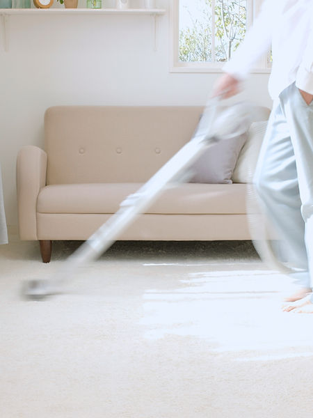 Vacuuming Living Room