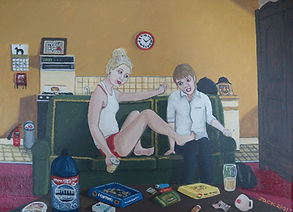Strange and sometimes troubled memories painting Jack Greenwood art
