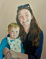 Acrylic portrait painting Jack Greenwood Shepton Mallet uk art british artist