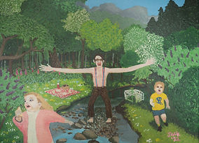 Strange and sometimes troubled memories painting Jack Greenwood art