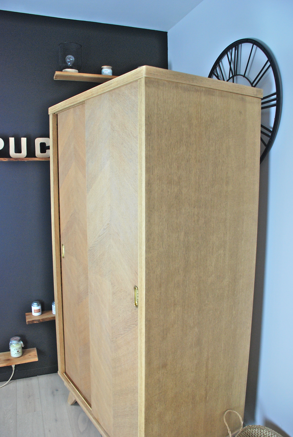 Miniature : Armoire / Penderie à portes coulissantes des années 60