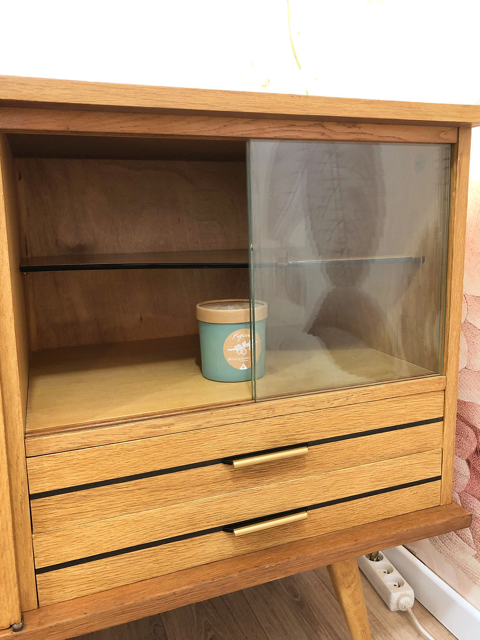 Miniature : Enfilade des années 60/70, chêne doré