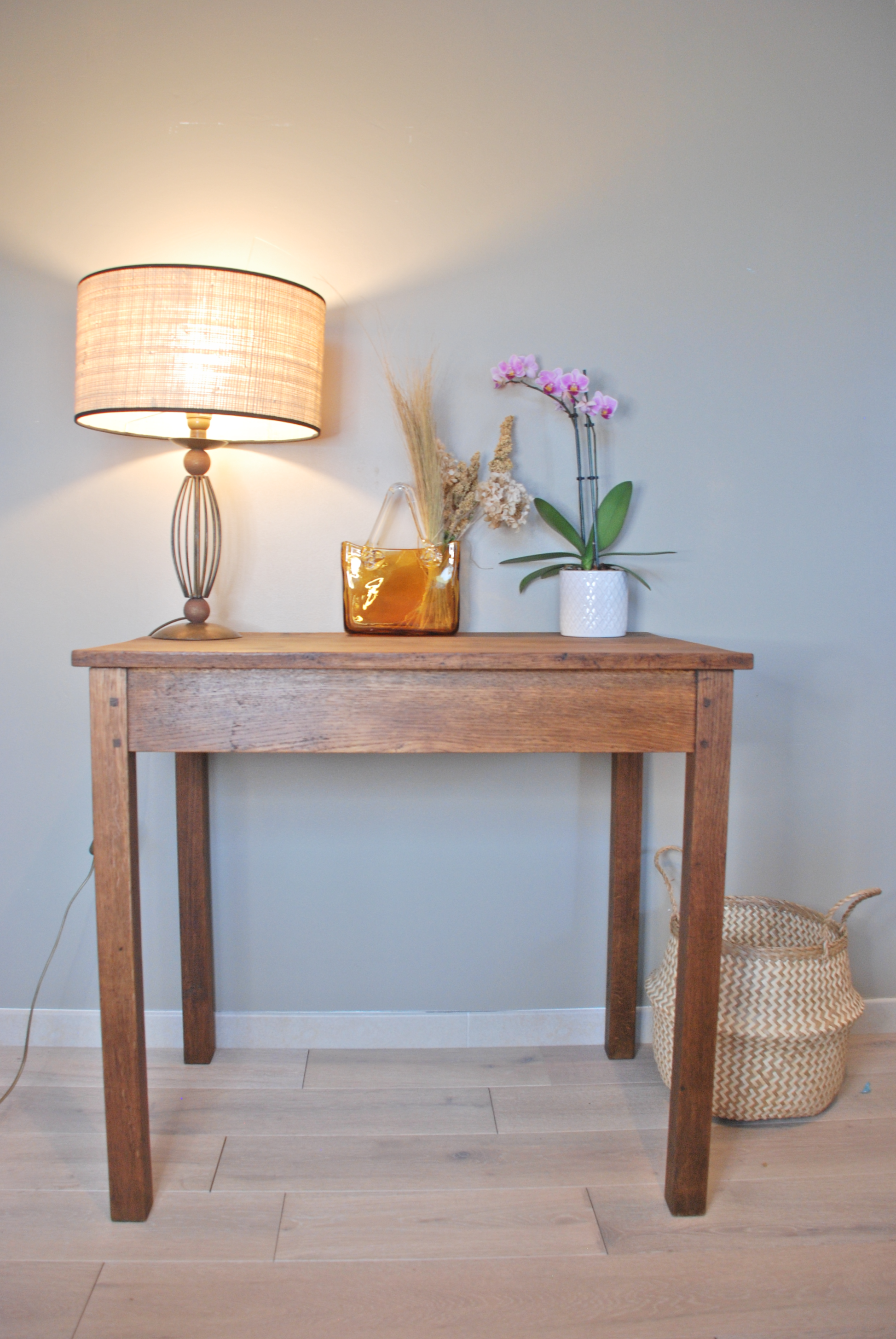 Table / Bureau en chêne fin XIXe / début XXe