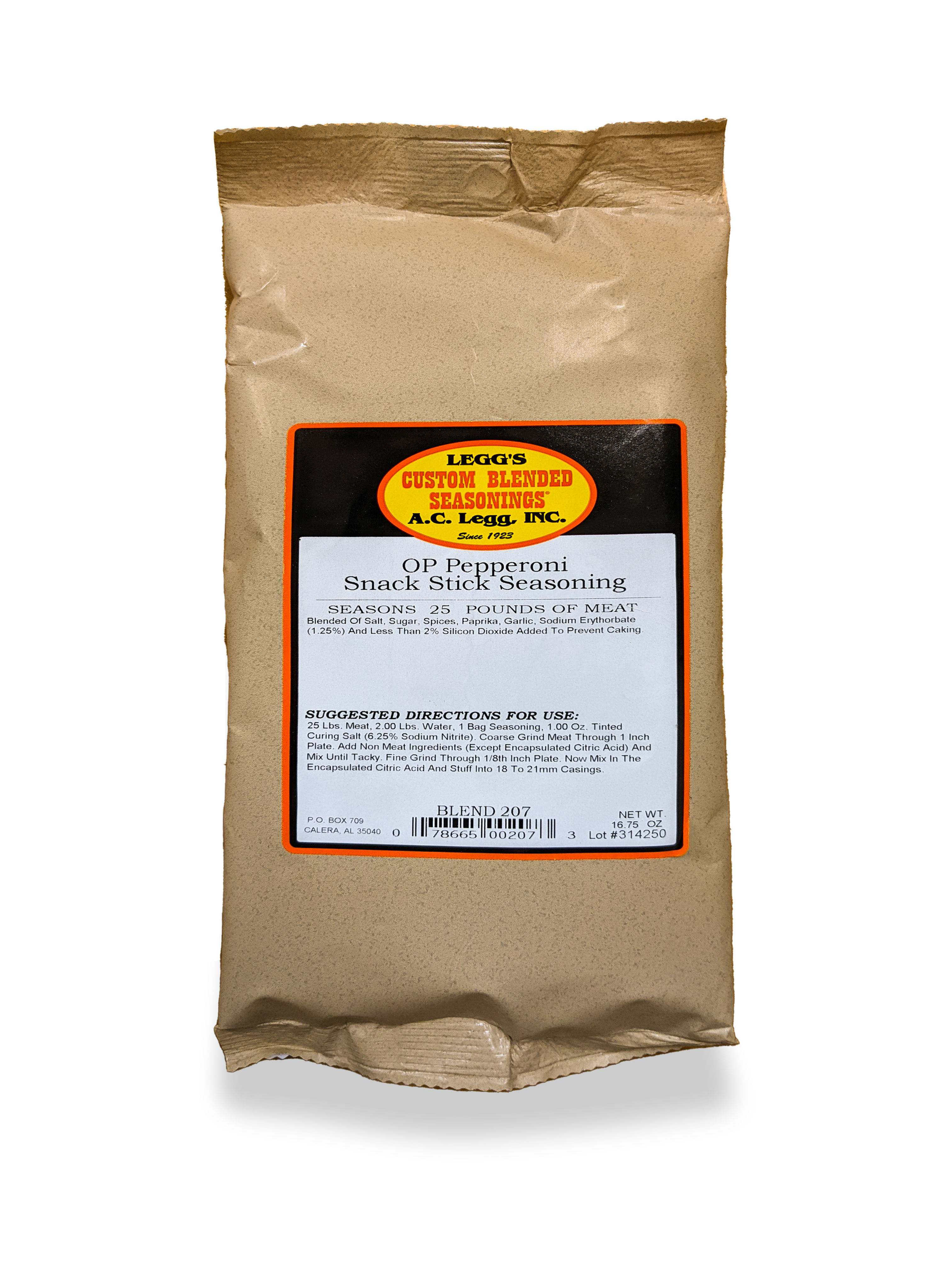 Legg's Pepperoni Snack Stick Seasoning 16.75 Oz