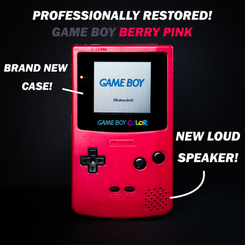 Gameboy Color Berry Pink CGB-01 | Next Gen Retro Tech (NXR-Tech)