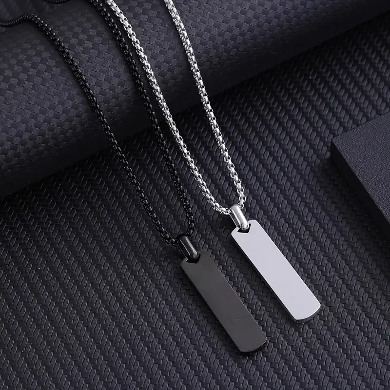 Classic Premium Solid Bar Unisex Necklace