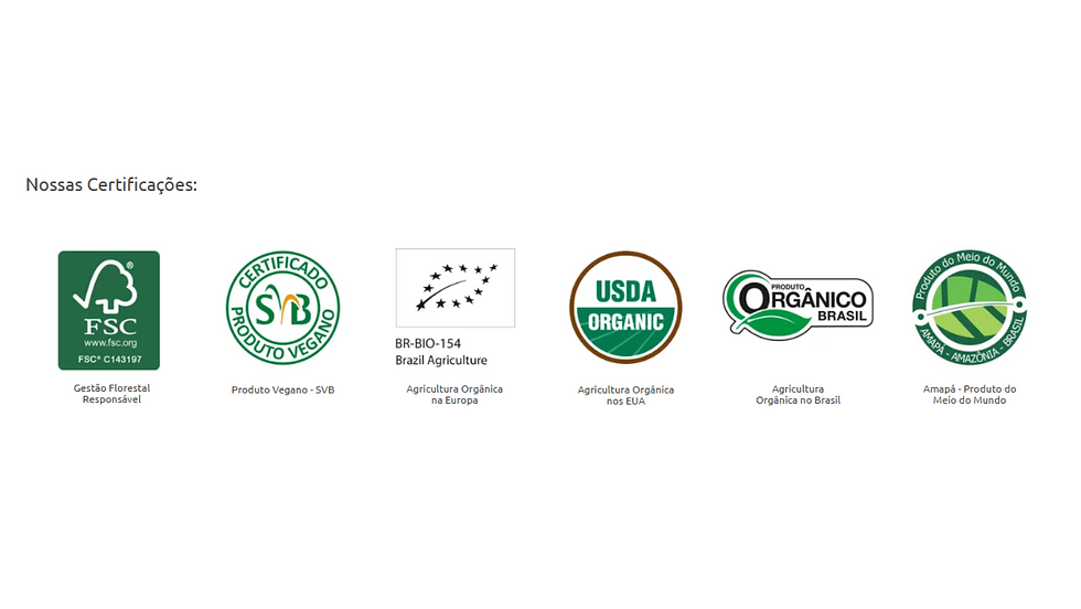 Certificações orgânica e vegana