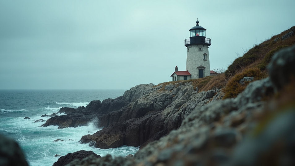 Haunted lighthouse in the distance