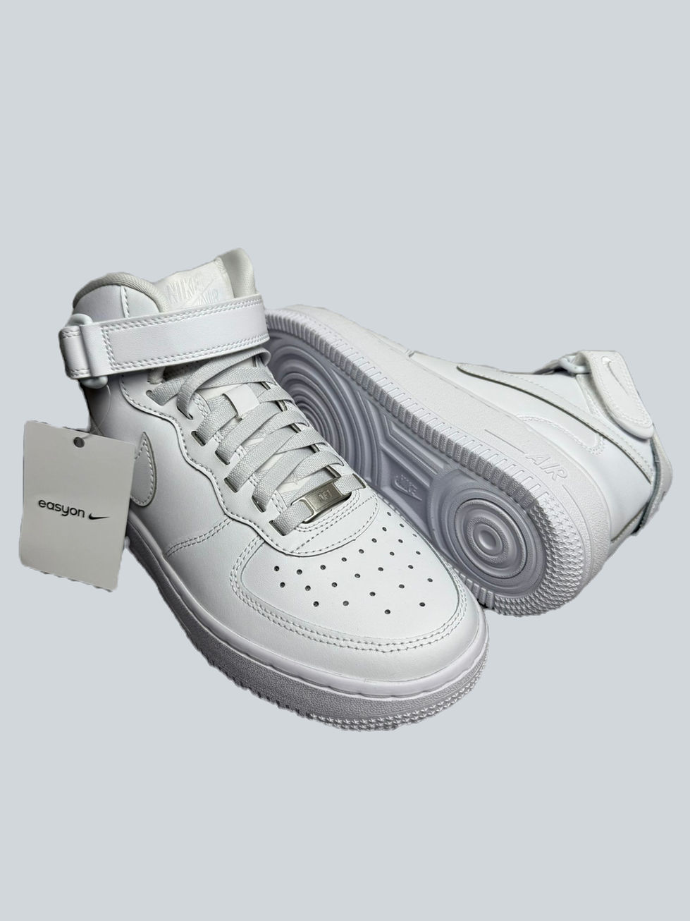 Air Force 1 Mid Easy on - White background