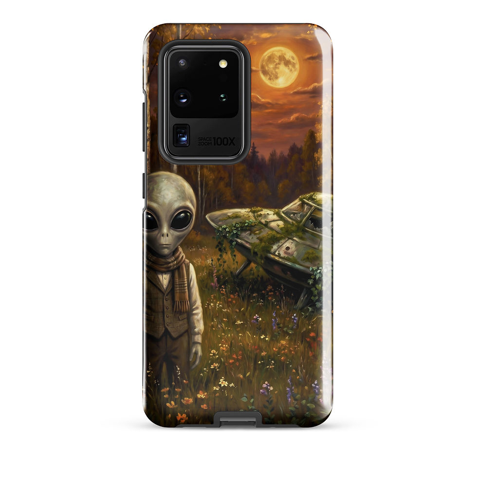 Thumbnail: Extraterrestrial themed tough case for Samsung devices with a vintage spacecraft design.