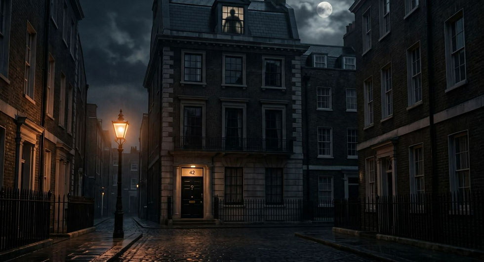 50 Berkeley Square attic window shadow manifestation.